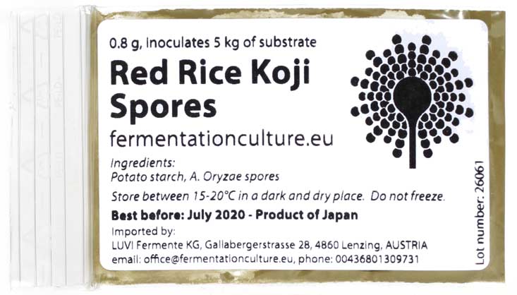 Red Rice Koji Spores